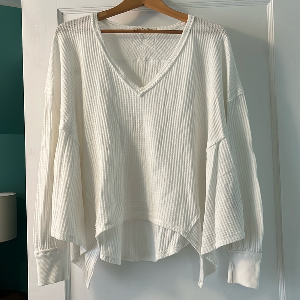 Free People waffle long sleeve